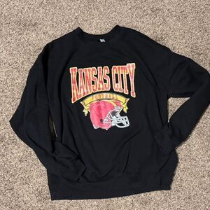 KC chiefs Women's Black Sweatshirt LARGE